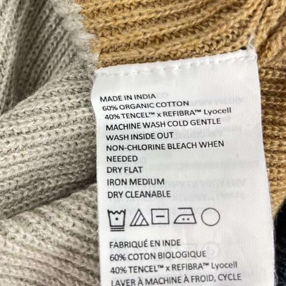 Prana Desert Road Organic Cotton Color Block Sweater Size S - Picture 10 of 12